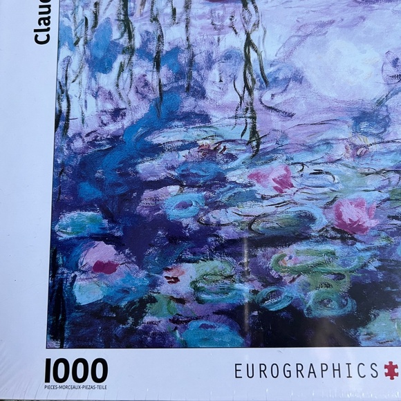 Jigsaw Puzzle Eurographics Claude Monet Water Lillies 1000 Piece New Sealed - Picture 2 of 5
